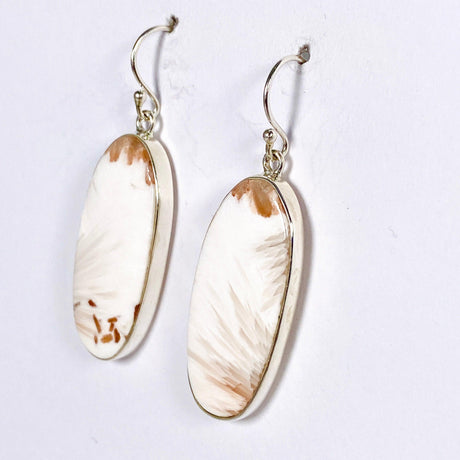 Scolecite oval earrings KEGJ1324