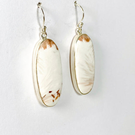 Scolecite oval earrings KEGJ1324