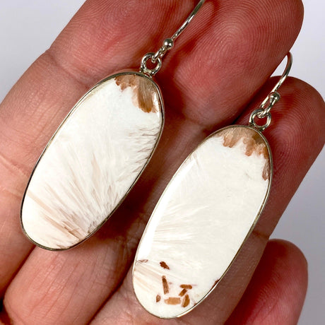 Scolecite oval earrings KEGJ1324