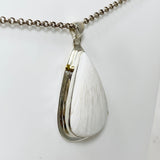 Scolecite Teardrop Pendant in a Decorative Setting KPGJ4508 - Nature's Magick