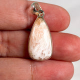 Scolecite teardrop pendant KPGJ3809