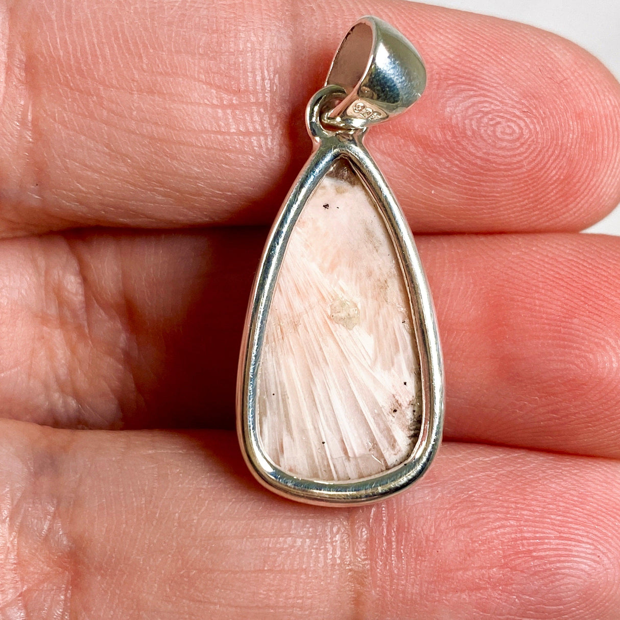 Scolecite teardrop pendant KPGJ3809