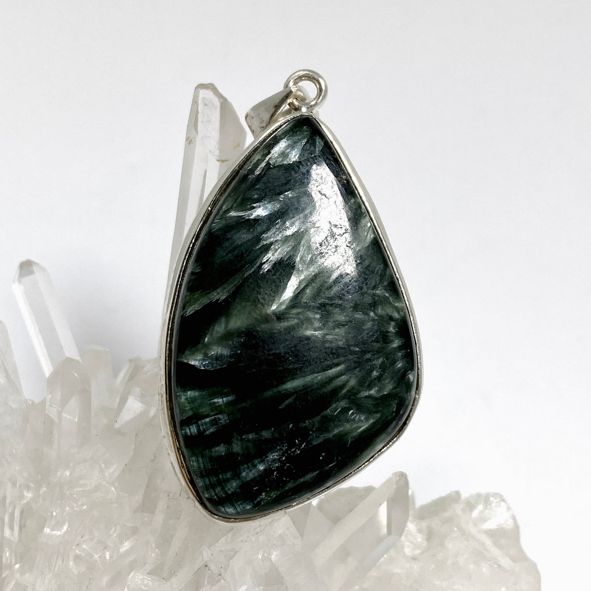 Seraphinite Freeform Cabochon Pendant THP-36