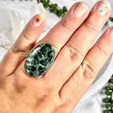 Seraphinite oval ring s.10 KRGJ1636 - Nature's Magick