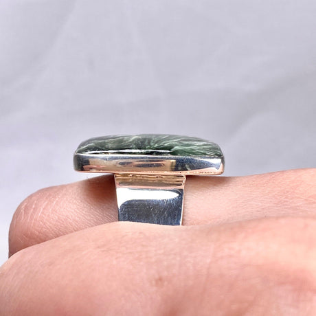 Seraphinite rectangular ring s.12 KRGJ2828 - Nature's Magick