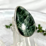 Seraphinite teardrop beaten band ring s.10 KRGJ1633 - Nature's Magick