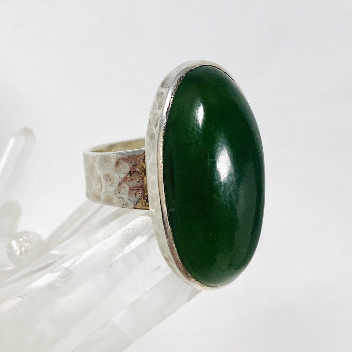 Serpentine Beaten Band Oval Ring Size 8.5 KRGJ1457 - Nature's Magick