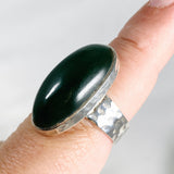 Serpentine Beaten Band Oval Ring Size 8.5 KRGJ1457 - Nature's Magick
