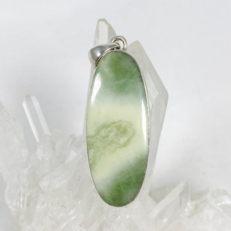 Serpentine long oval pendant KPGJ2700 - Nature's Magick