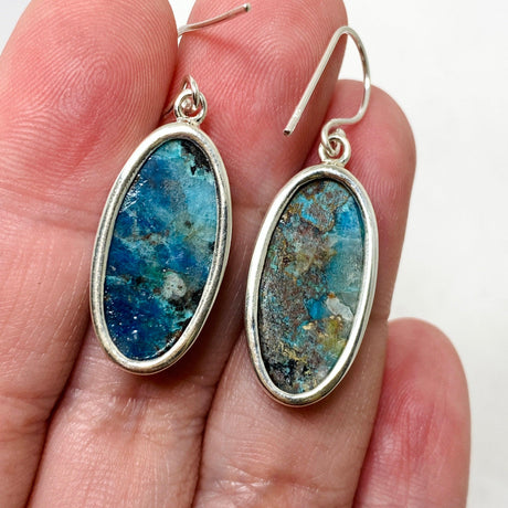 Shattuckite Oval Earrings KEGJ1491 - Nature's Magick