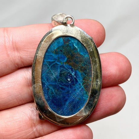 Shattuckite Oval Pendant in a Decorative Setting KPGJ4418 - Nature's Magick