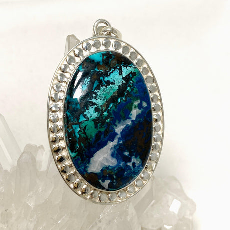 Shattuckite Oval Pendant in a Decorative Setting KPGJ4420 - Nature's Magick