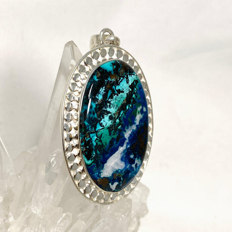 Shattuckite Oval Pendant in a Decorative Setting KPGJ4420 - Nature's Magick