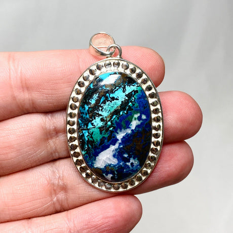 Shattuckite Oval Pendant in a Decorative Setting KPGJ4420 - Nature's Magick