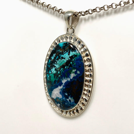 Shattuckite Oval Pendant in a Decorative Setting KPGJ4420 - Nature's Magick