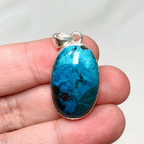 Shattuckite Oval Pendant in a Hammered Setting KPGJ4414 - Nature's Magick