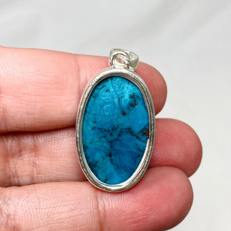 Shattuckite Oval Pendant in a Hammered Setting KPGJ4414 - Nature's Magick