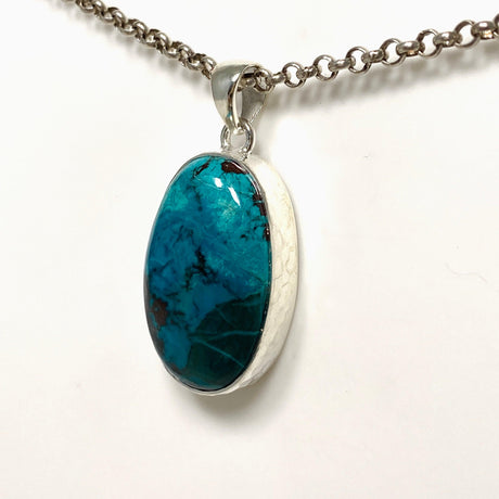 Shattuckite Oval Pendant in a Hammered Setting KPGJ4414 - Nature's Magick