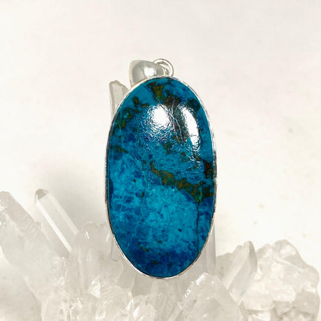 Shattuckite Oval Pendant in a Hammered Setting KPGJ4415 - Nature's Magick