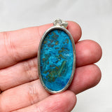 Shattuckite Oval Pendant in a Hammered Setting KPGJ4415 - Nature's Magick