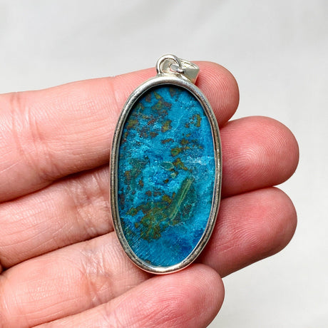 Shattuckite Oval Pendant in a Hammered Setting KPGJ4415 - Nature's Magick