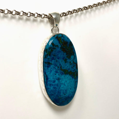 Shattuckite Oval Pendant in a Hammered Setting KPGJ4415 - Nature's Magick