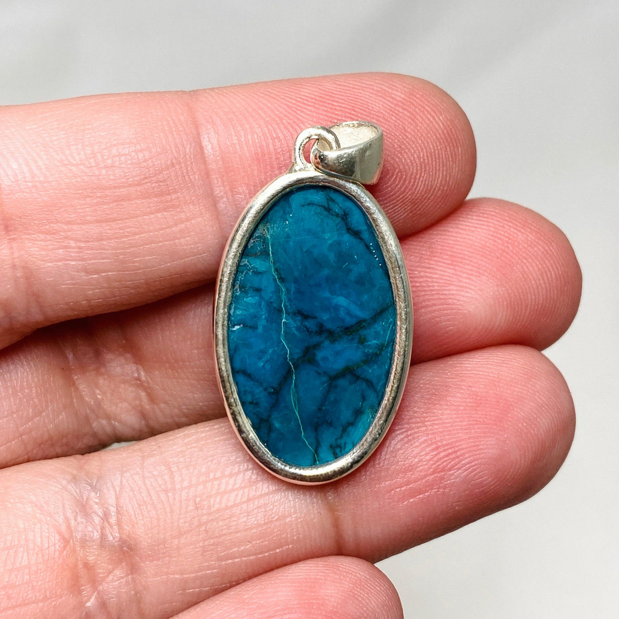 Shattuckite Oval Pendant KPGJ4413 - Nature's Magick