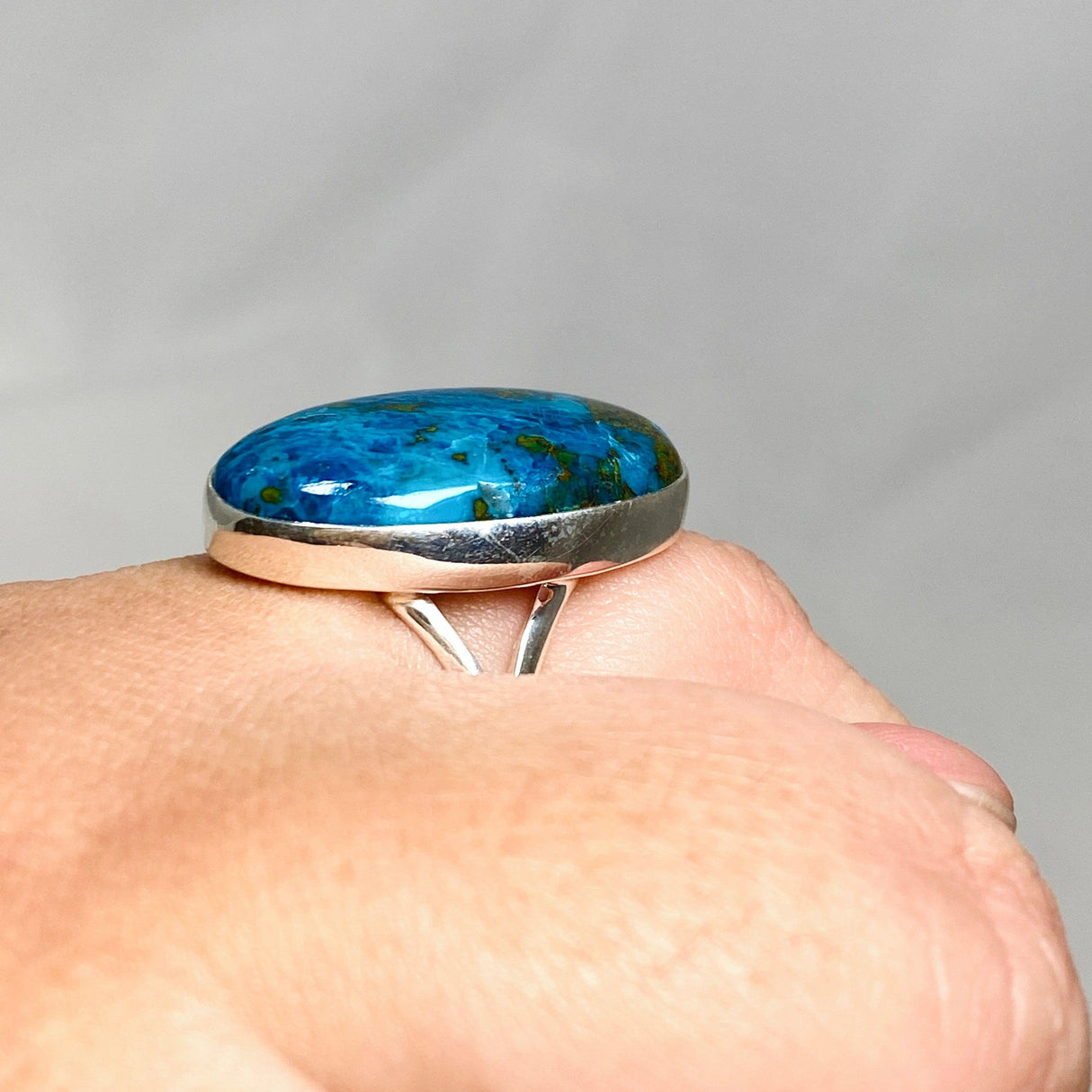 Shattuckite Oval Split Band Ring Size 11 KRGJ3231 - Nature's Magick