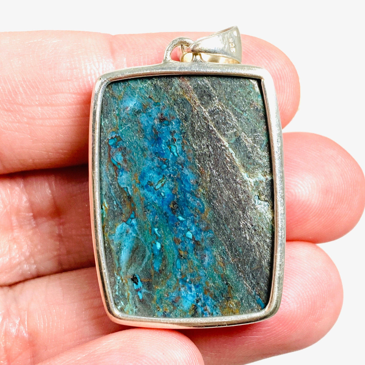 Shattuckite Rectangular Pendant KPGJ3191 - Nature's Magick