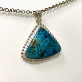 Shattuckite Teardrop Pendant in a Decorative Setting KPGJ4427 - Nature's Magick