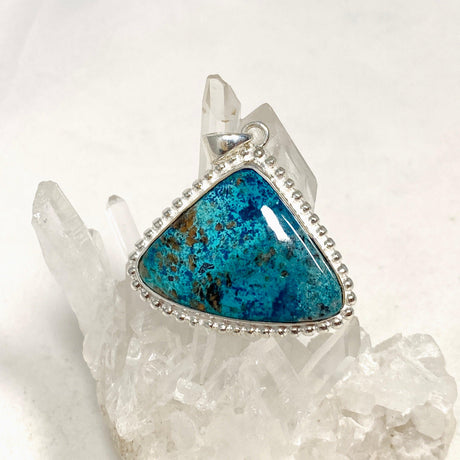 Shattuckite Teardrop Pendant in a Decorative Setting KPGJ4427 - Nature's Magick