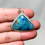 Shattuckite Teardrop Pendant in a Decorative Setting KPGJ4427 - Nature's Magick