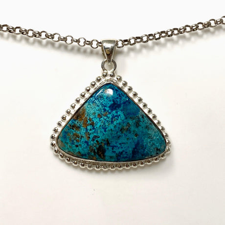 Shattuckite Teardrop Pendant in a Decorative Setting KPGJ4427 - Nature's Magick