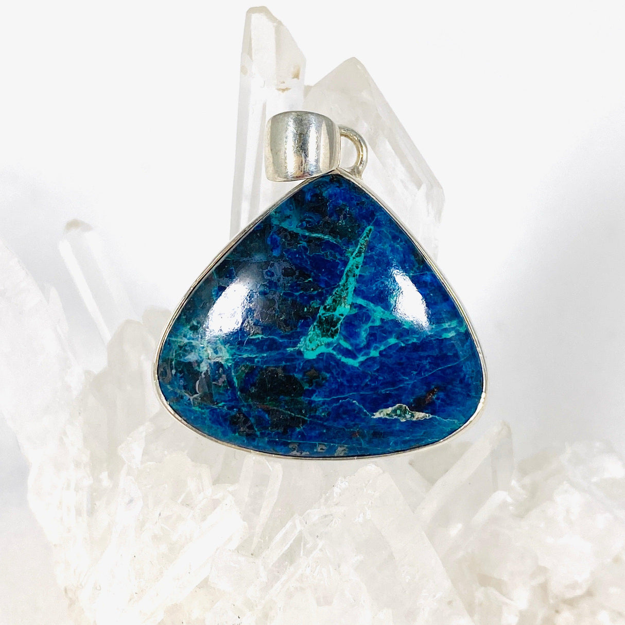 Shattuckite teardrop pendant KPGJ3188 - Nature's Magick