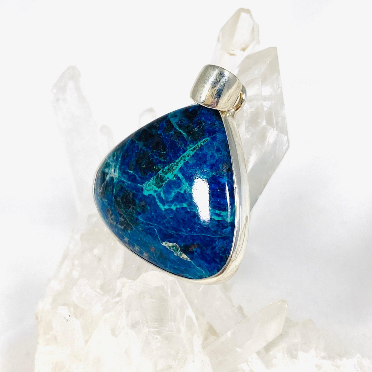 Shattuckite teardrop pendant KPGJ3188 - Nature's Magick