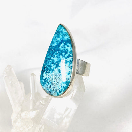 Shattuckite teardrop ring Size 9 KRGJ2512 - Nature's Magick