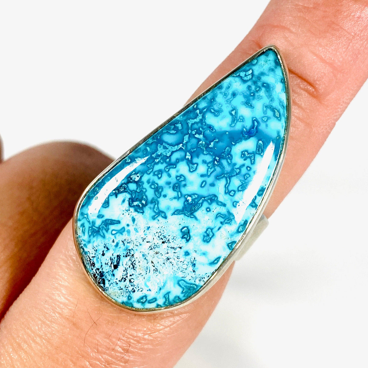 Shattuckite teardrop ring Size 9 KRGJ2512 - Nature's Magick