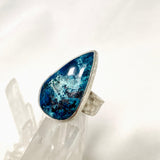 Shattuckite Teardrop Ring with a Hammered Band Size 8 KRGJ3218 - Nature's Magick