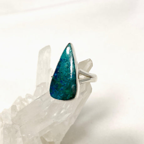 Shattuckite Teardrop Split Band Ring Size 8 KRGJ3222 - Nature's Magick