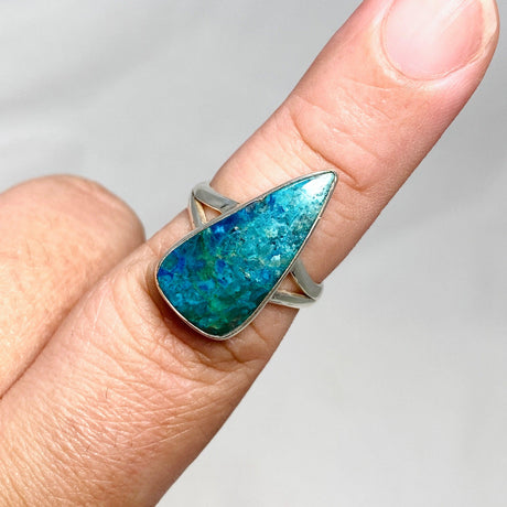 Shattuckite Teardrop Split Band Ring Size 8 KRGJ3222 - Nature's Magick