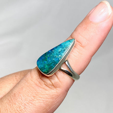 Shattuckite Teardrop Split Band Ring Size 8 KRGJ3222 - Nature's Magick