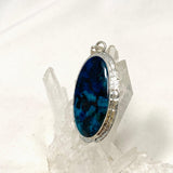 Shattuckite with Cuprite Oval Pendant in a Hammered Setting KPGJ4417 - Nature's Magick