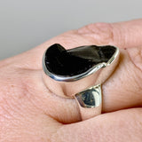 Shungite Teardrop Raw Ring Size 8 PRGJ790