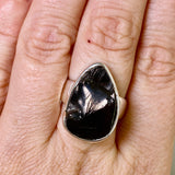Shungite Teardrop Raw Ring Size 8 PRGJ790