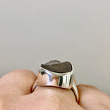 Shungite Teardrop Raw Ring Size 8 PRGJ790