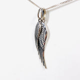 Silver Double Wing Necklace NK419 925 - Nature's Magick