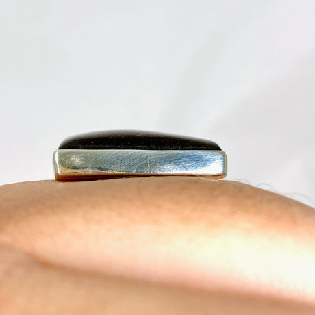 Silver Sheen Obsidian square ring s.11 KRGJ2921 - Nature's Magick