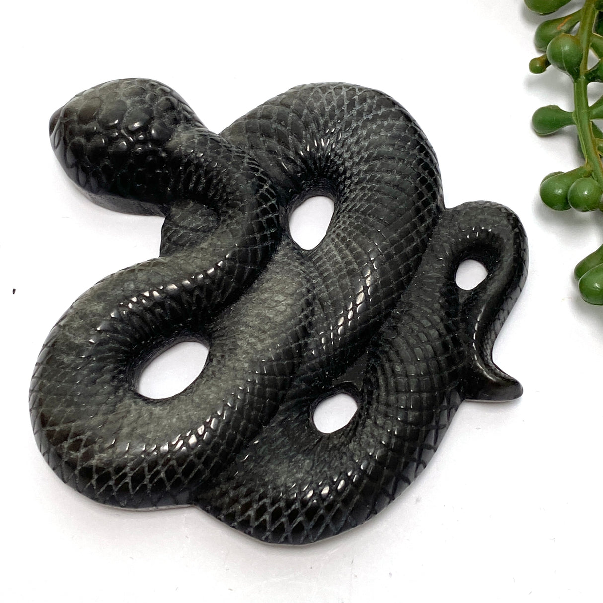 Silversheen Obsidian slithering snake SOSNL-01