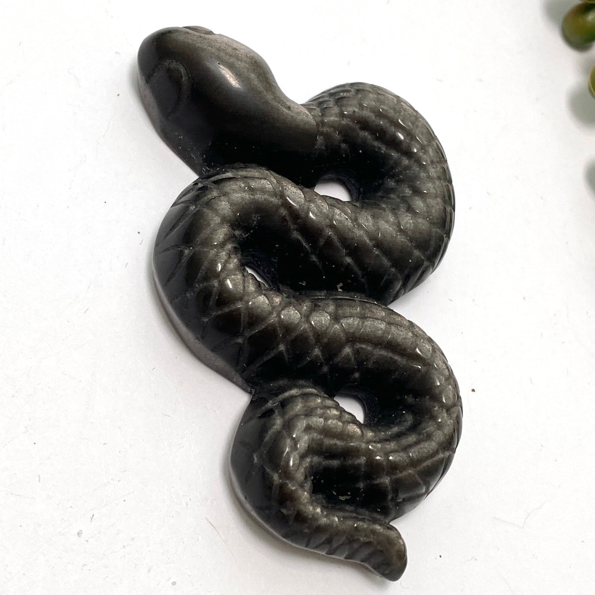 Silversheen Obsidian slithering snake SOSNM-01