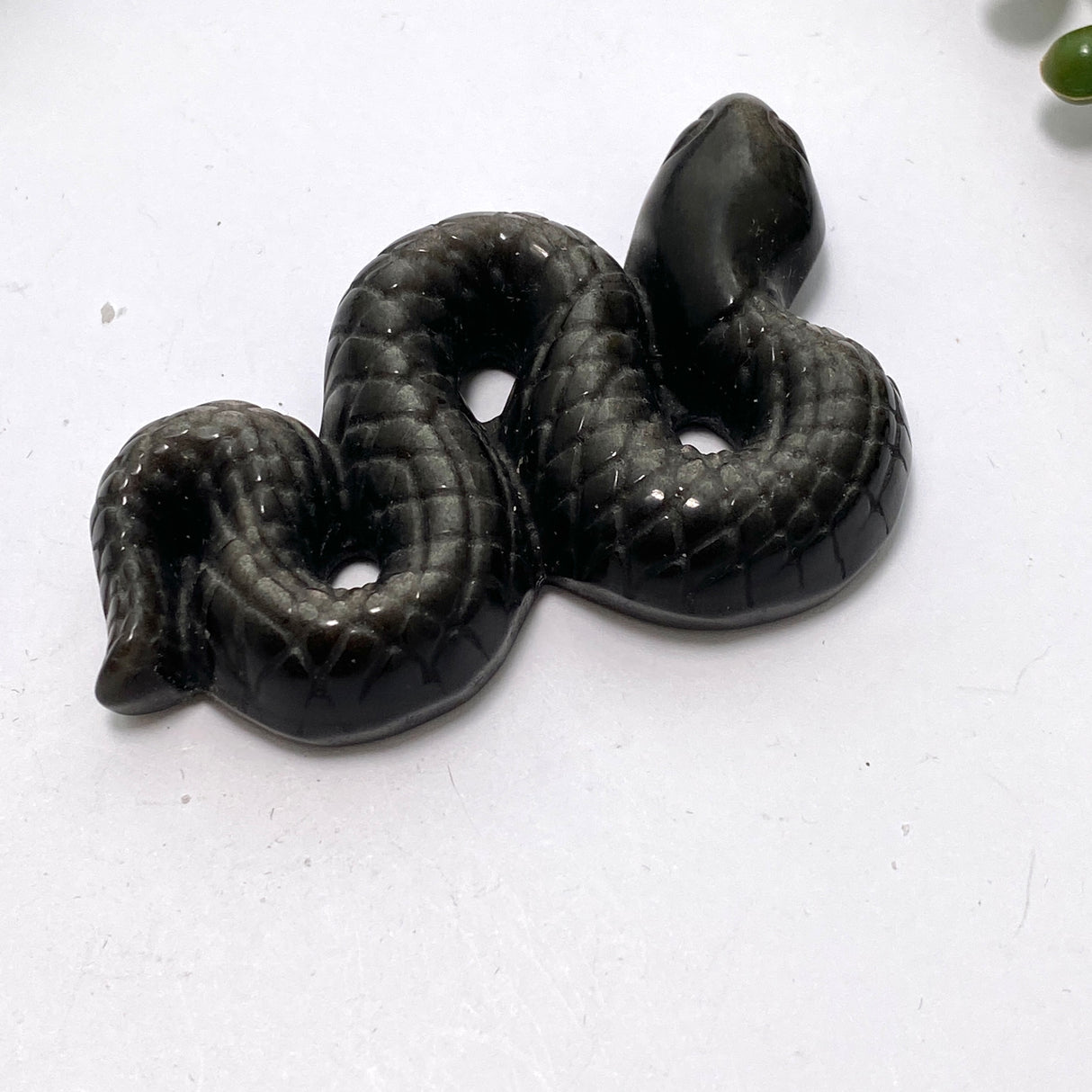 Silversheen Obsidian slithering snake SOSNM-01